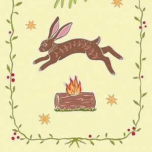 Hare kerstkaartje A6