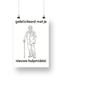 Hulpmiddel kaart Wandelstok