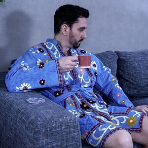 Kimono - Unisex - One size fits all - Indian Bloom Collection - Blauw
