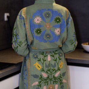 Kimono - Unisex - One size fits all - Indian Bloom Collection - Groen