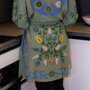Kimono - Unisex - One size fits all - Indian Bloom Collection - Groen
