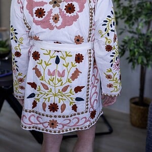 Kimono - Unisex - One size fits all - Indian Bloom Collection - Wit