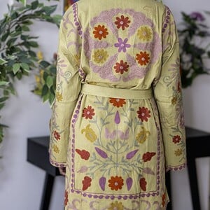 Kimono - Unisex - One size fits all - Indian Bloom Collection - Geel