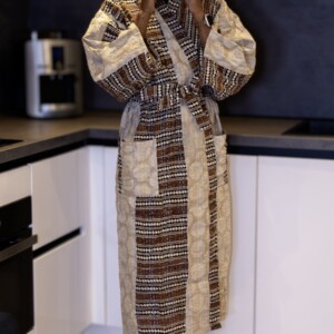 Kimono - Unisex - One size fits all - Quilted Charm Collection - Brown