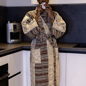Kimono - Unisex - One size fits all - Quilted Charm Collection - Brown