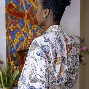 Kimono - Unisex - One size fits all - Quilted Charm Collection - White