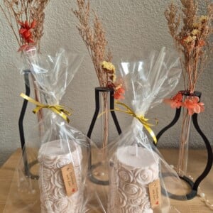 Mooie unieke bloemen soy wax kaarsen
