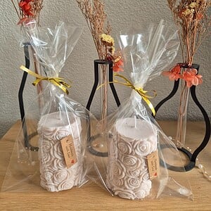 Mooie unieke bloemen soy wax kaarsen