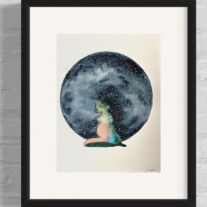 Waterverf schilderij “Own universe 2”