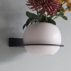 Plantdrager Flora Zwart | ø15cm