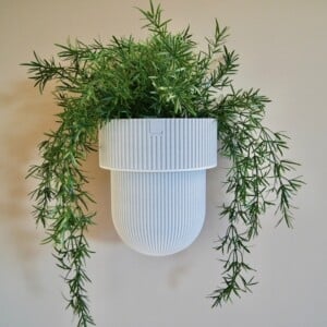 Plantendrager Flora Wit ø12 cm Eco + Pot Light Marble Grey