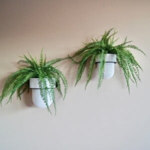 Plantendrager Flora Zwart ø12 cm Eco + Pot Light Marble Grey