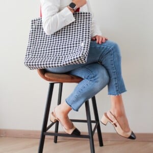Stoffen Tote - Pied de Poule - Model Berna
