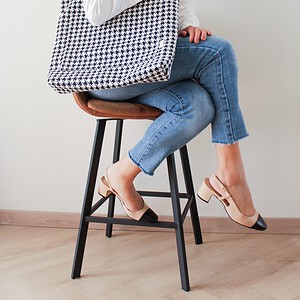 Stoffen Tote - Pied de Poule - Model Berna
