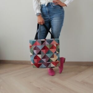 Stoffen Tote - Triangles - Model Berna