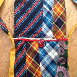 Tas van stropdassen en vintage deken