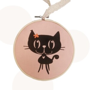 Bamboo ring Mimi de Poes | Peach | 16 cm | Wanddecoratie