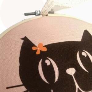 Bamboo ring Mimi de Poes | Peach | 16 cm | Wanddecoratie