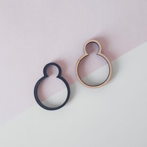 houten of zwarte bubbel ring