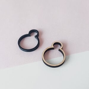 houten of zwarte bubbel ring