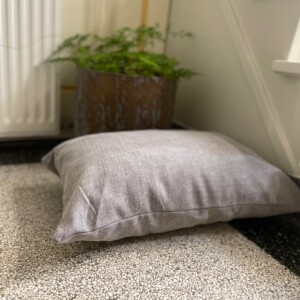 Kussenhoes binnen/ buiten grijs
