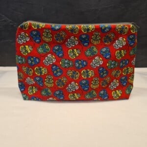 Toilettas Dark & Bold – Skulls (Rood/Blauw)