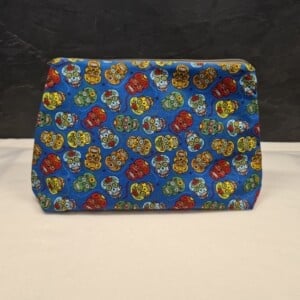 Toilettas Dark & Bold – Skulls (Rood/Blauw)