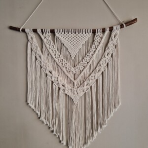Handgemaakte boho macrame muurhanger