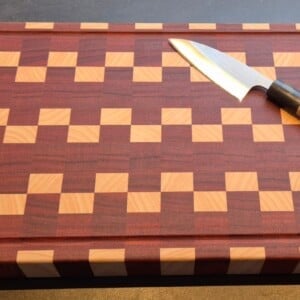 Handgemaakte houten snijplank 45x27x4 cm