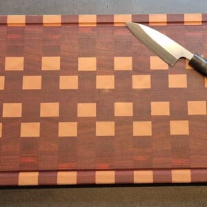 Handgemaakte houten snijplank 48x27x3,5 cm