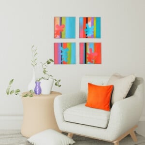 Kleurrijk mini schilderij
