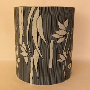Lampenkap met Japanse vintage stof bamboepatroon blauw