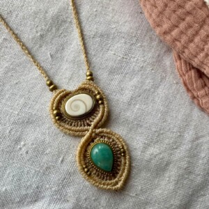 Macrame zomerse ketting handgemaakt