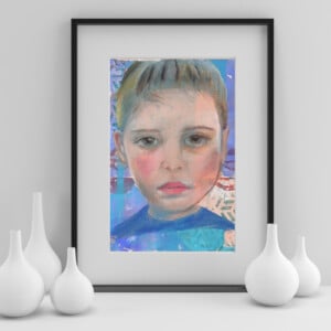 Oilpastel Little girl