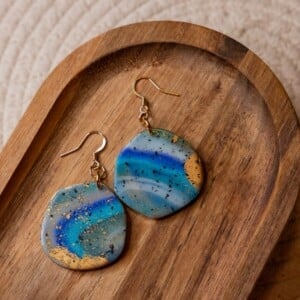 Oorbellen | Stevie Blue Agate