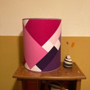 Retro jaren 70 lampenkap roze paars