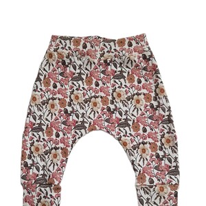Broekje- harembroekje- bloemen- rib jersey