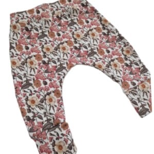 Broekje- harembroekje- bloemen- rib jersey