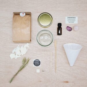 DIY pakket - Kaars met edelsteen en geurolie - Vriendschap