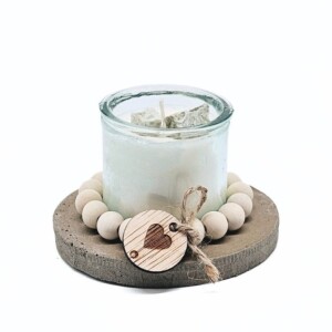 DIY pakket - Kralenkaarsje met geurdecoratie - pine