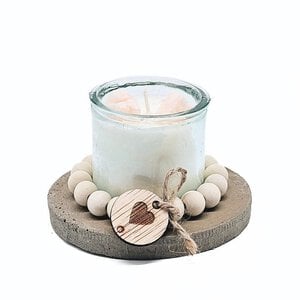 DIY pakket - Kralenkaarsje met geurdecoratie - rozengeur