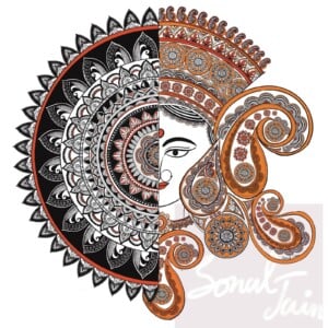 Durga mandala - Art print (A5 en A4)