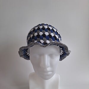 Gehaakte bucket hat 'Night sky'