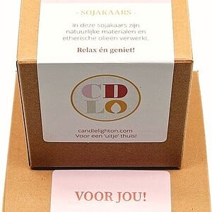 Geurkaars met edelstenen - Lekker thuis - honing calciet & toermalijn