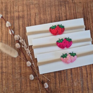 Haarbandje met glitter aardbeien