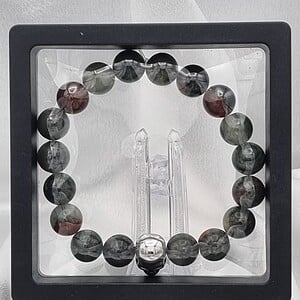 Handgemaakte herenarmband Afrikaans bloedsteen met doodskop