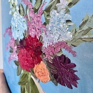 "I can buy myself flowers" - original artwork in oil paint