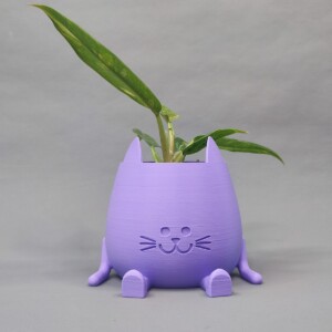 Katten Pot Cat Planter Sitting Happy Pot Plantenpot Zittende Smilende 3D geprinte Maat XL