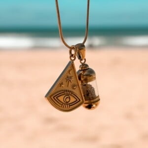 Laguna Beach Pendant Ocean Eye Ketting Goud - Laguna Treasures