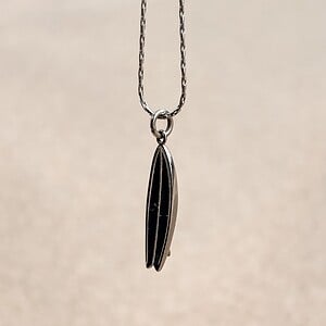 Oceaan Shortboard Ketting Zilver - Laguna Treasures